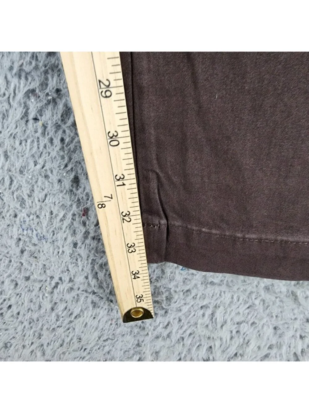 Jachs Pants Mens 30x34 Brown Stretch Mid Rise Straight Fit Slim Straight Leg *NW